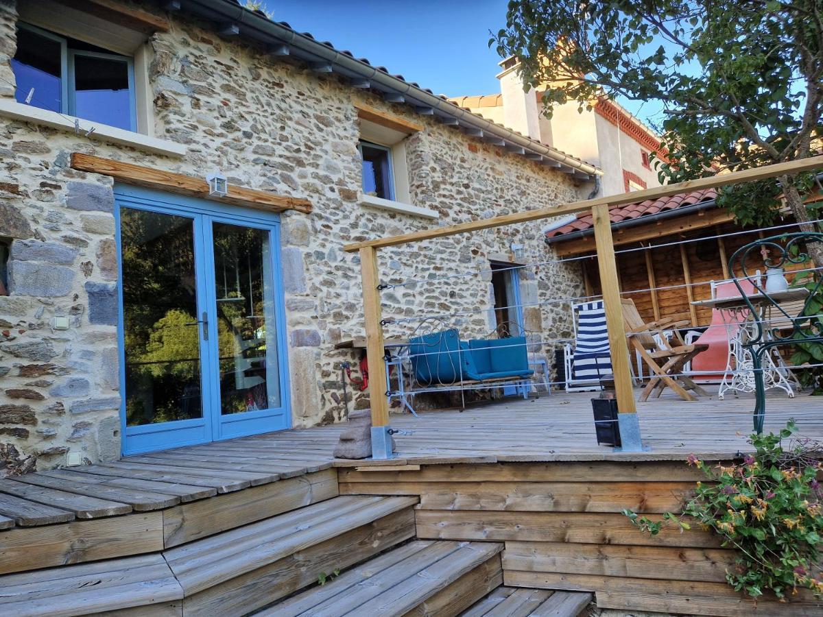 La Maison Du Vigneron Auzon Bagian luar foto